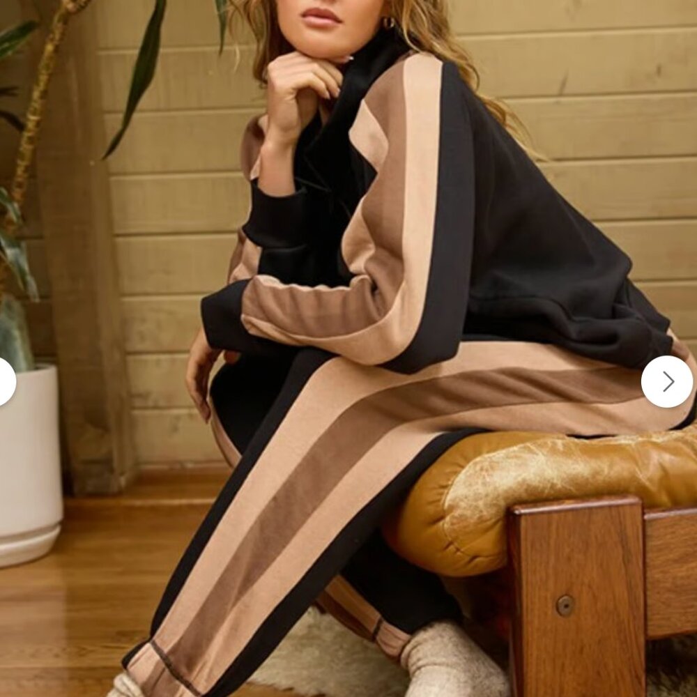 brand new vintage havana Color Block Burnout Fleece Jogger